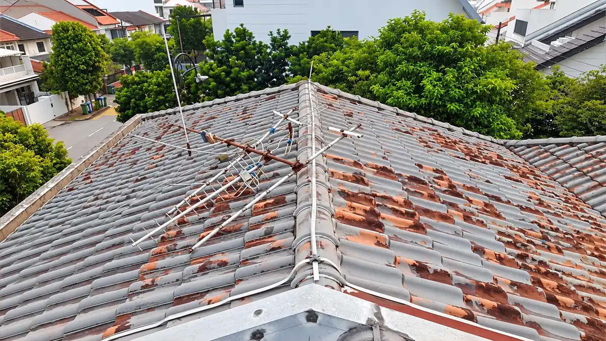 Roof Tile Replacement Before image Roof Tile Replacement Before image